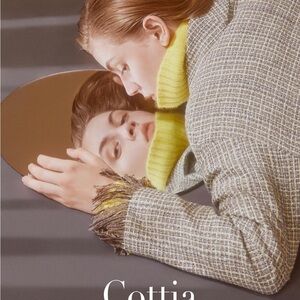 Vintage Designer Chic Women's Gray Fringe Coat